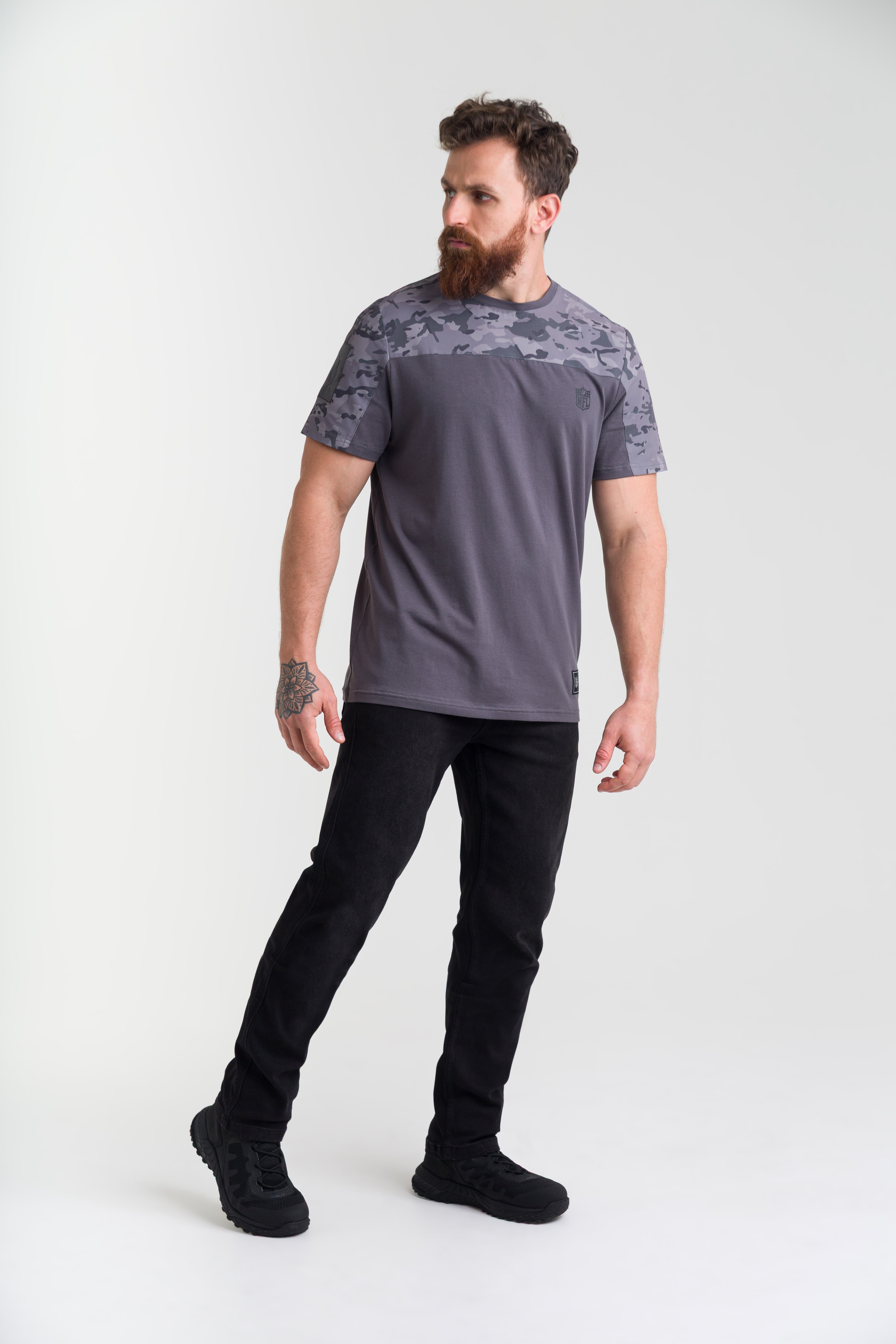 Camiseta Infantry NFL - Cinza