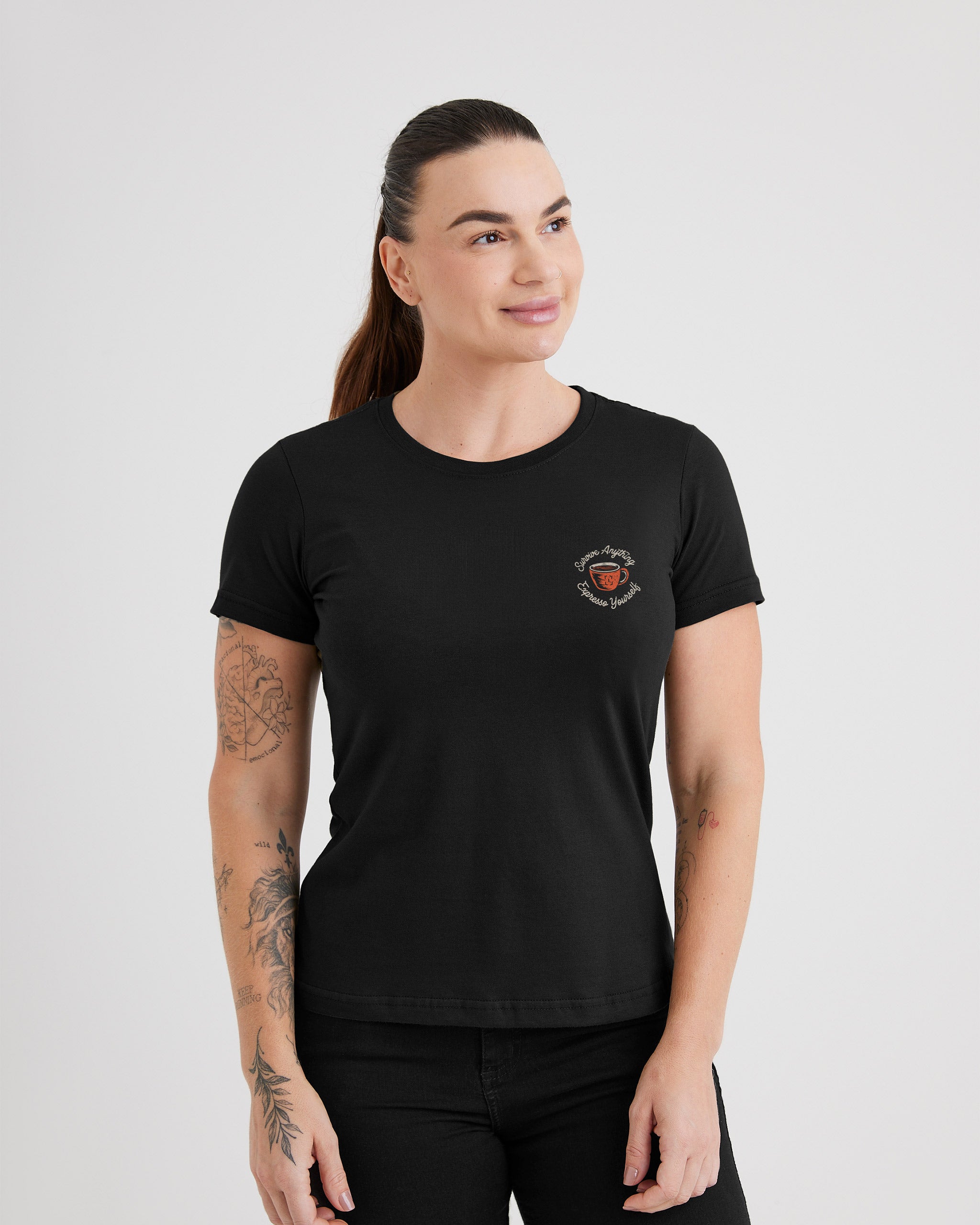 Camiseta Concept Expresso Yourself Feminina - Preta - INVICTUS