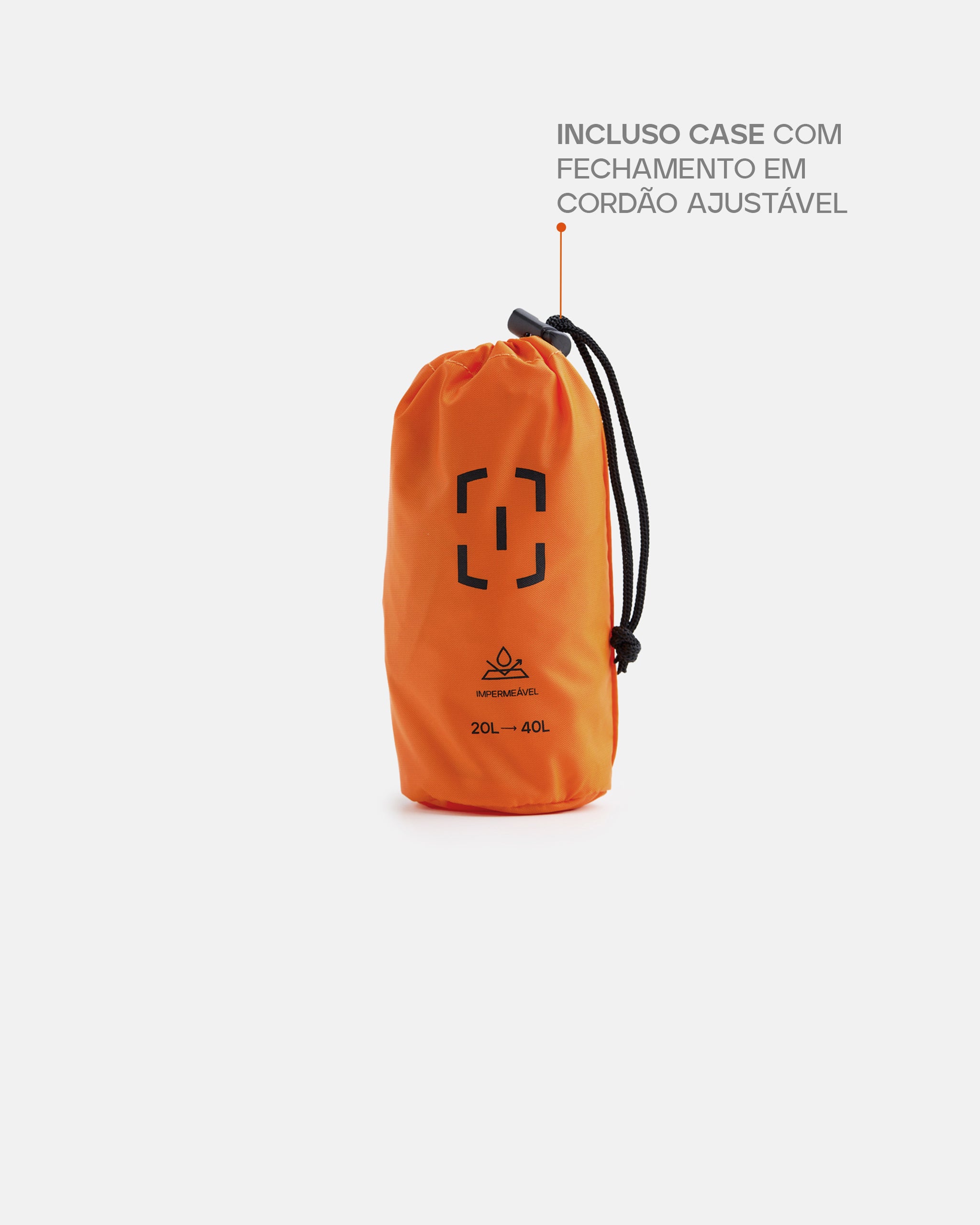Capa de Chuva Drypack para Mochila 20L a 40L - Laranja