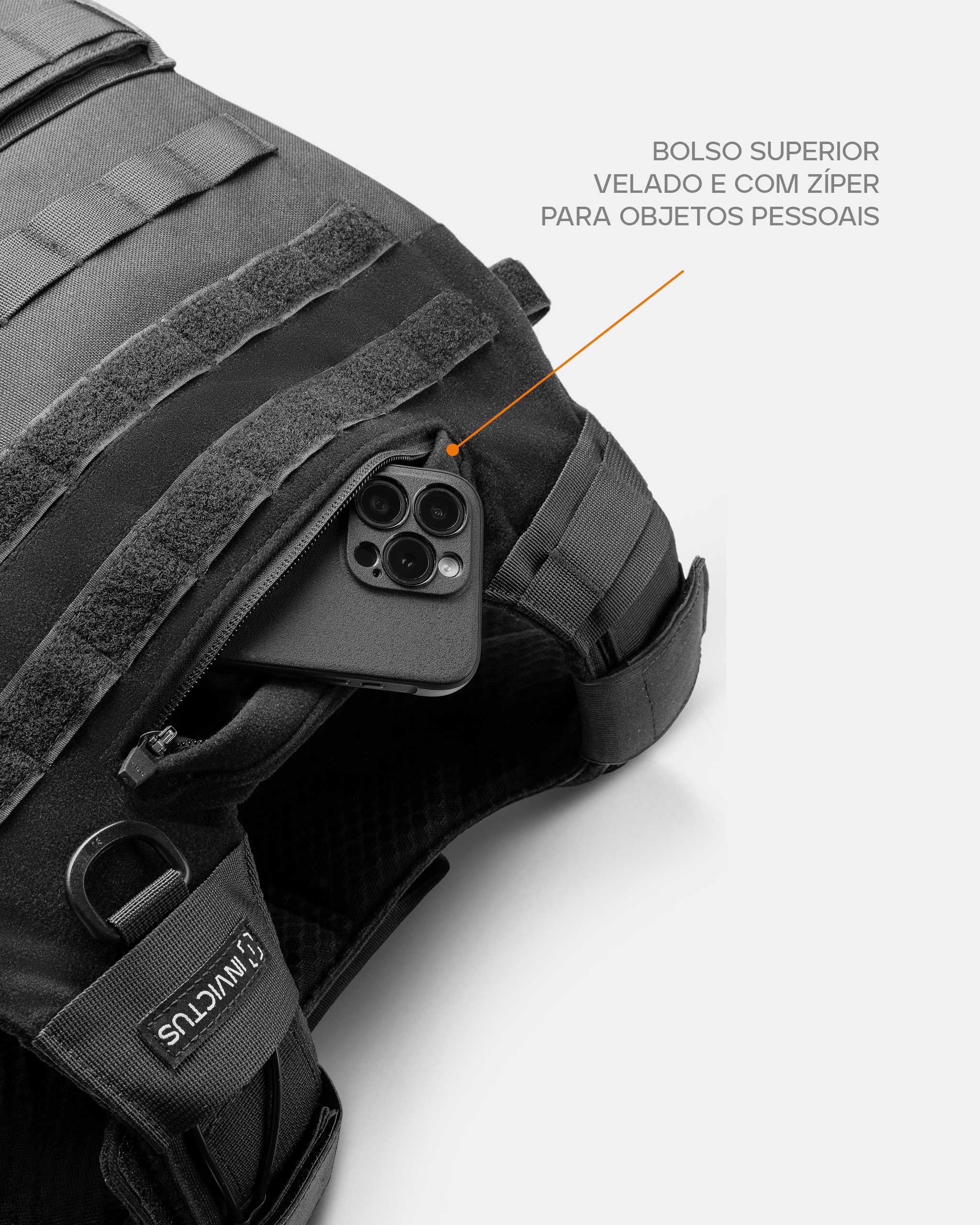 Capa de Colete Vulcano 2.0 - Preto