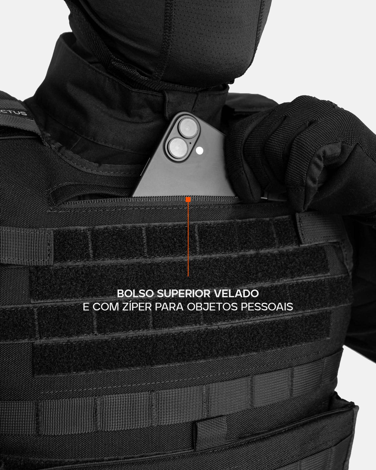 Capa de Colete Vulcano 3.0 - Preta