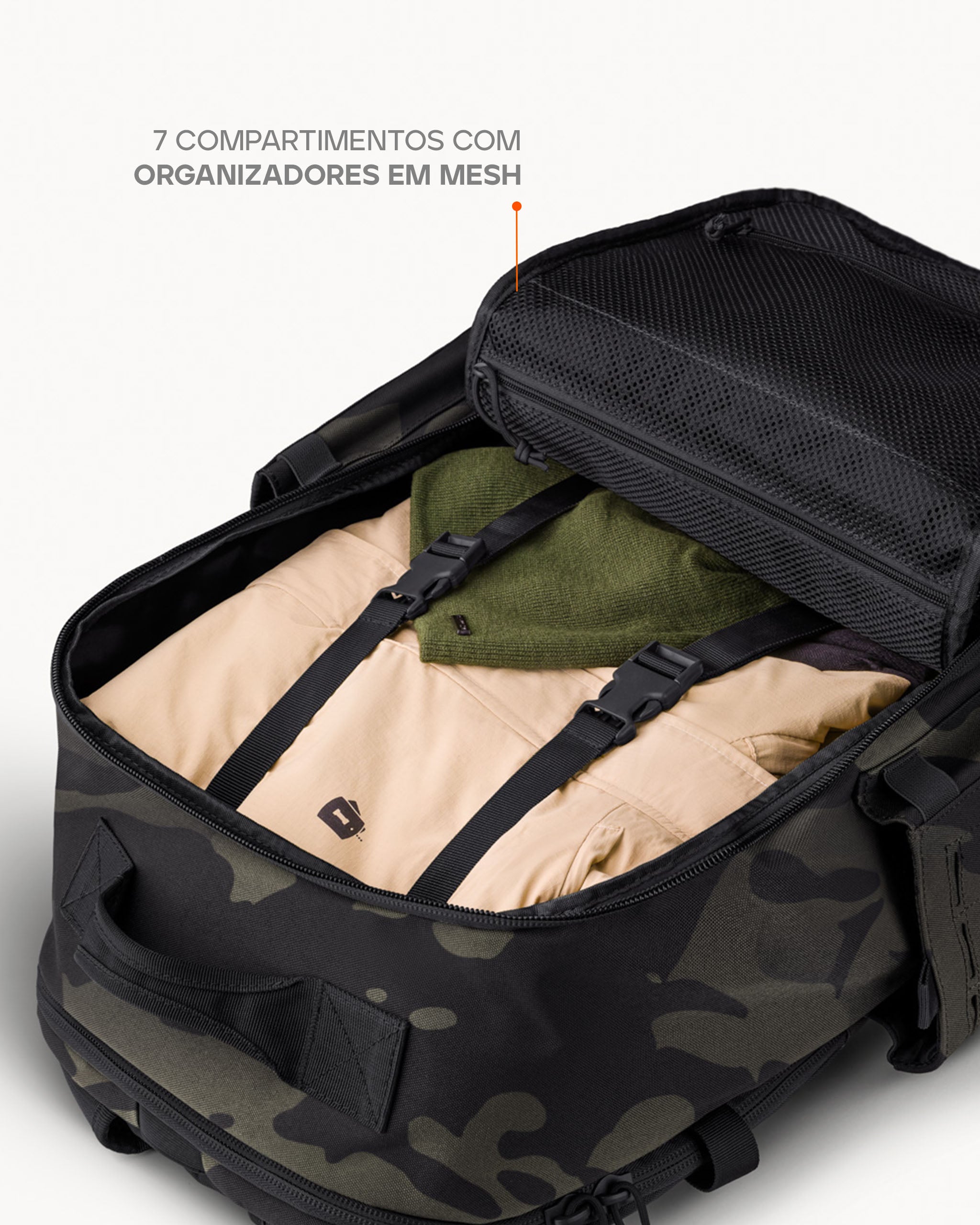 Mochila Commander 2.0 50L - Warskin Black