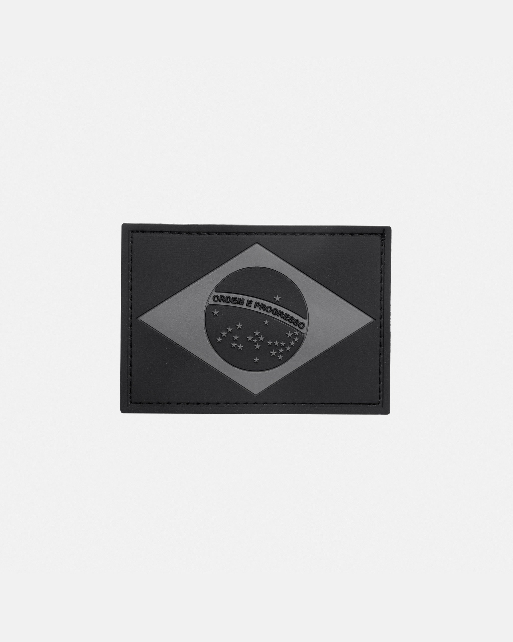 Patch Bandeira do Brasil - Preto e Cinza