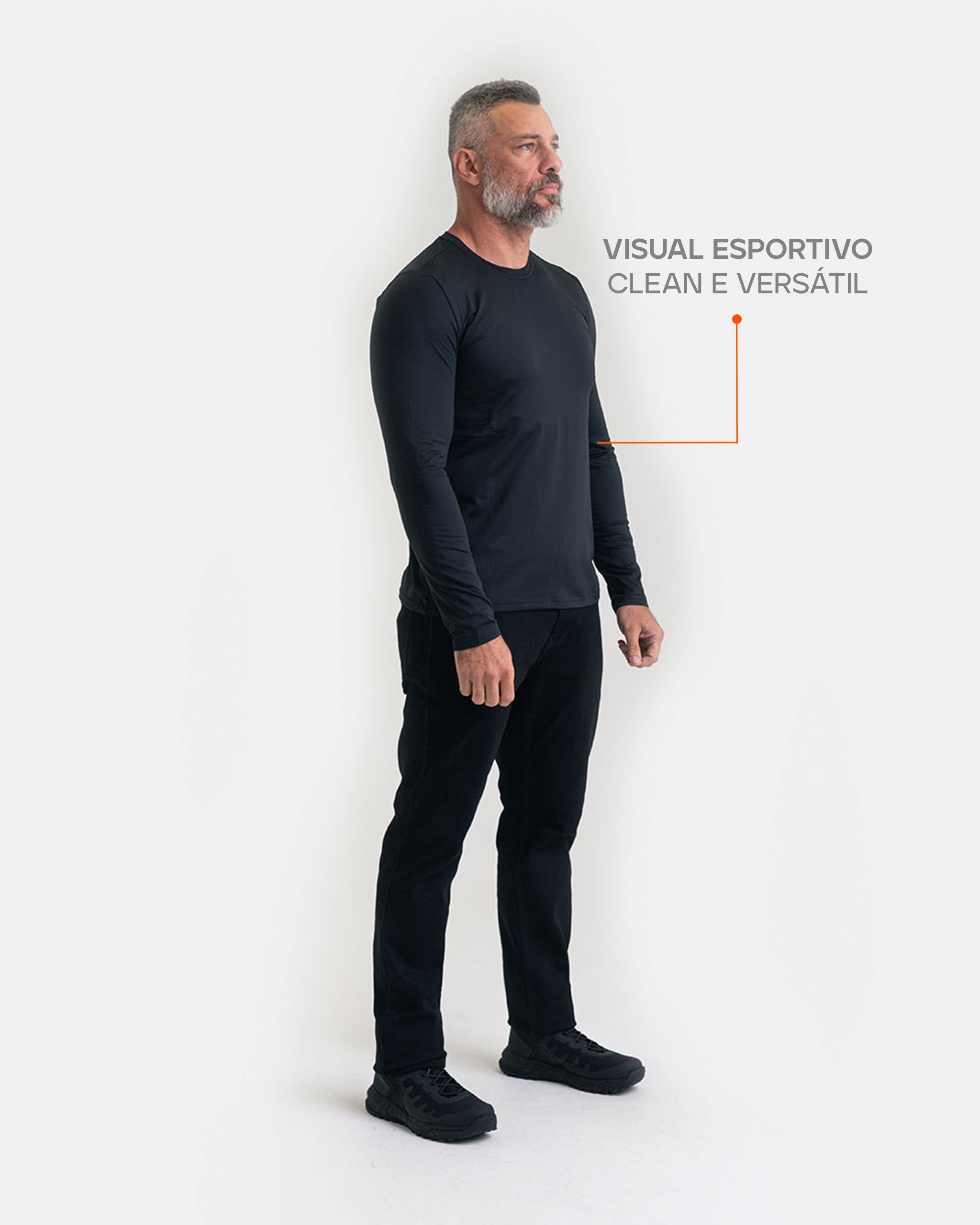 Blusa Segunda Pele Thermo Masculina - Preta