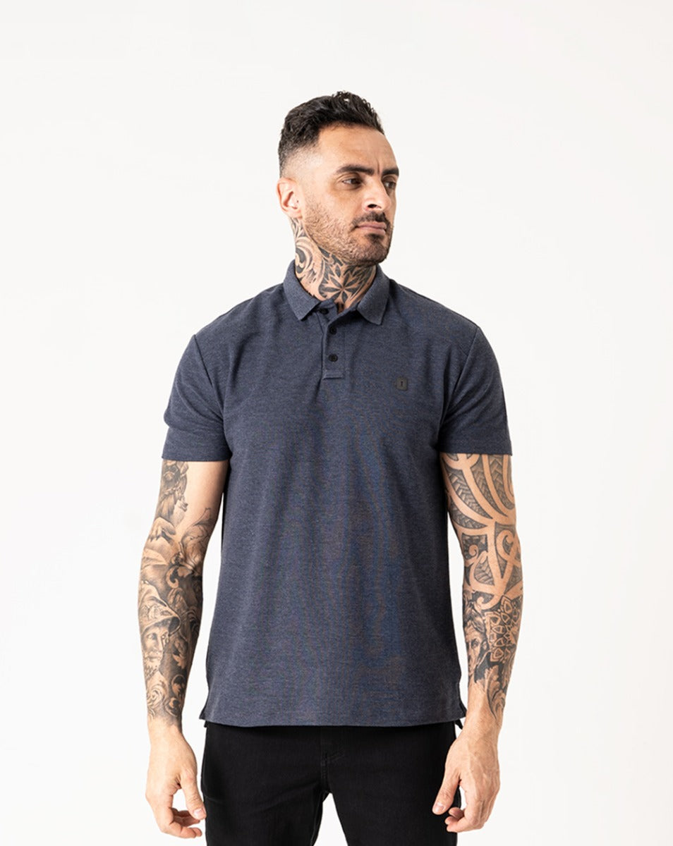 Camisa Polo Division - Azul Mescla