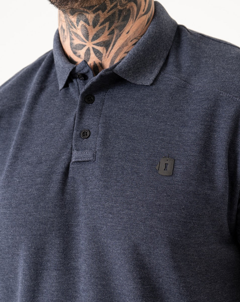 Camisa Polo Division - Azul Mescla