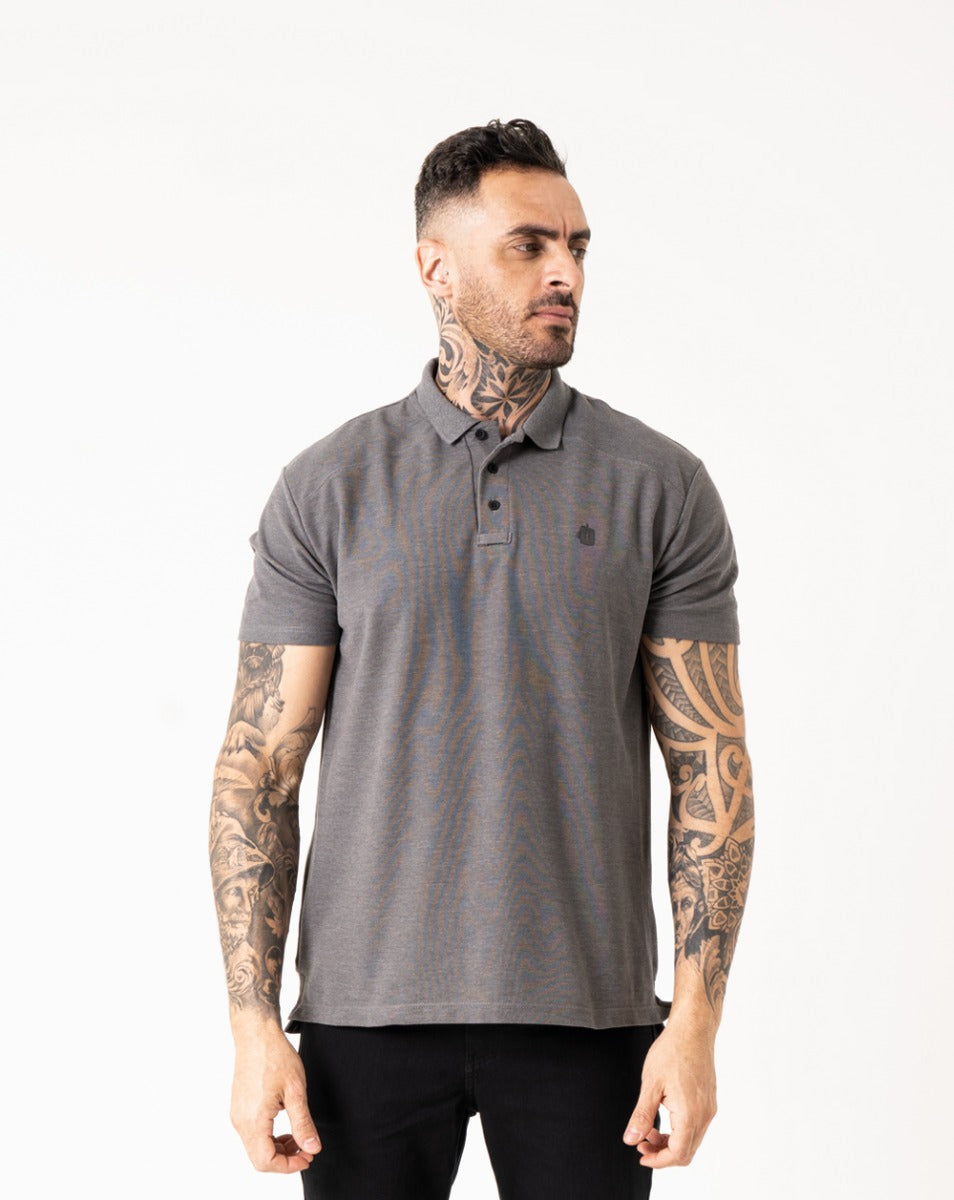 Camisa Polo Division - Cinza Mescla