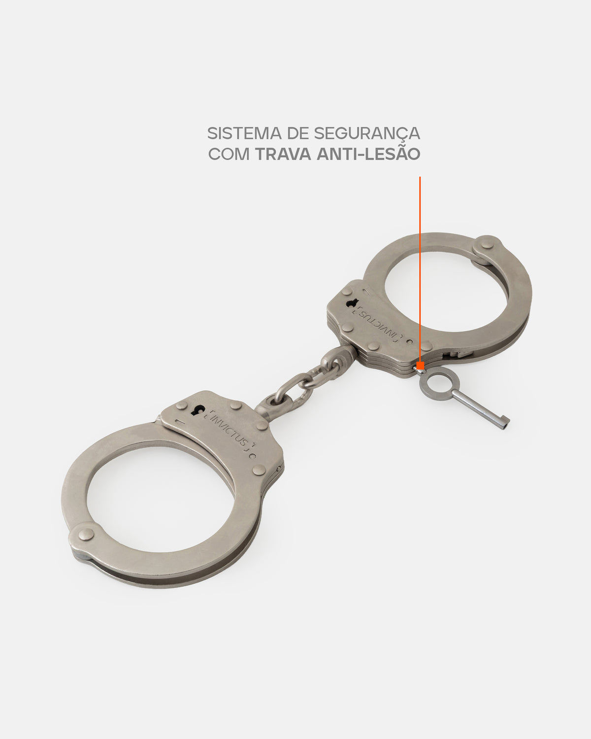 Algema de Corrente - Prata Niquelado Fosco