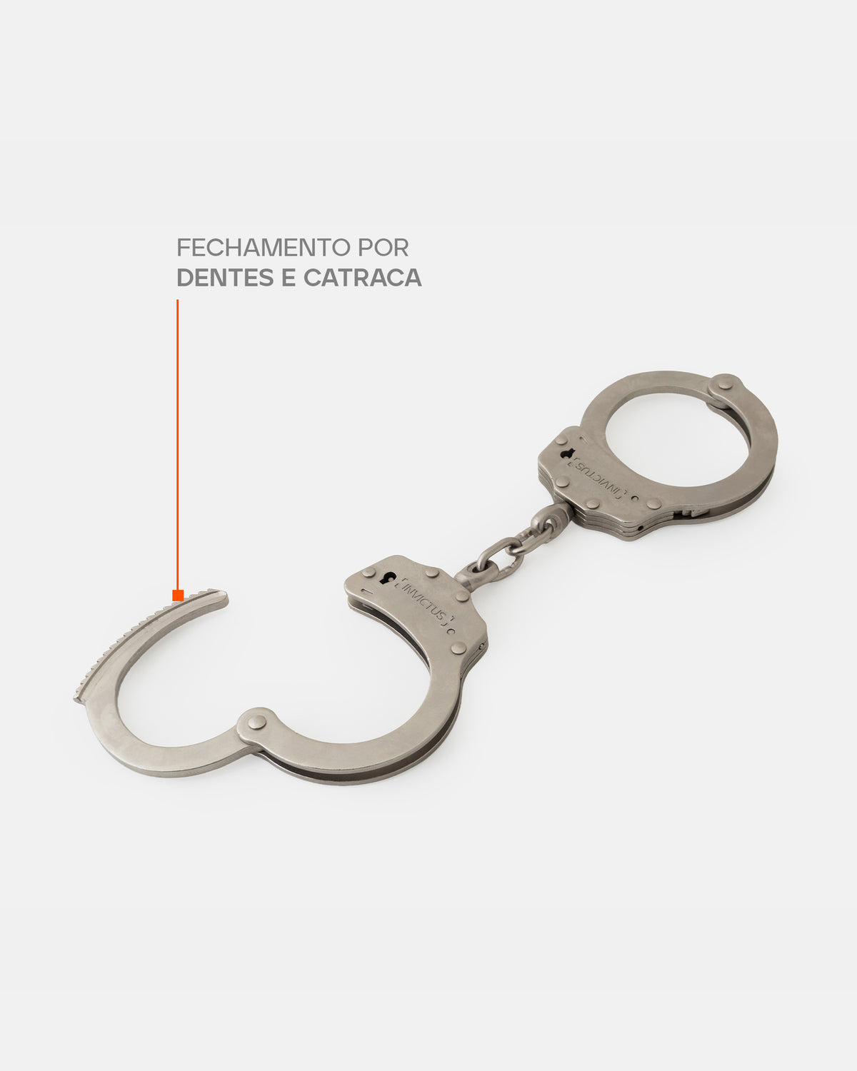 Algema de Corrente - Prata Niquelado Fosco
