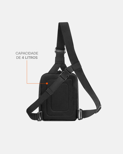 Bolsa de Ombro Side Grayman - Preta
