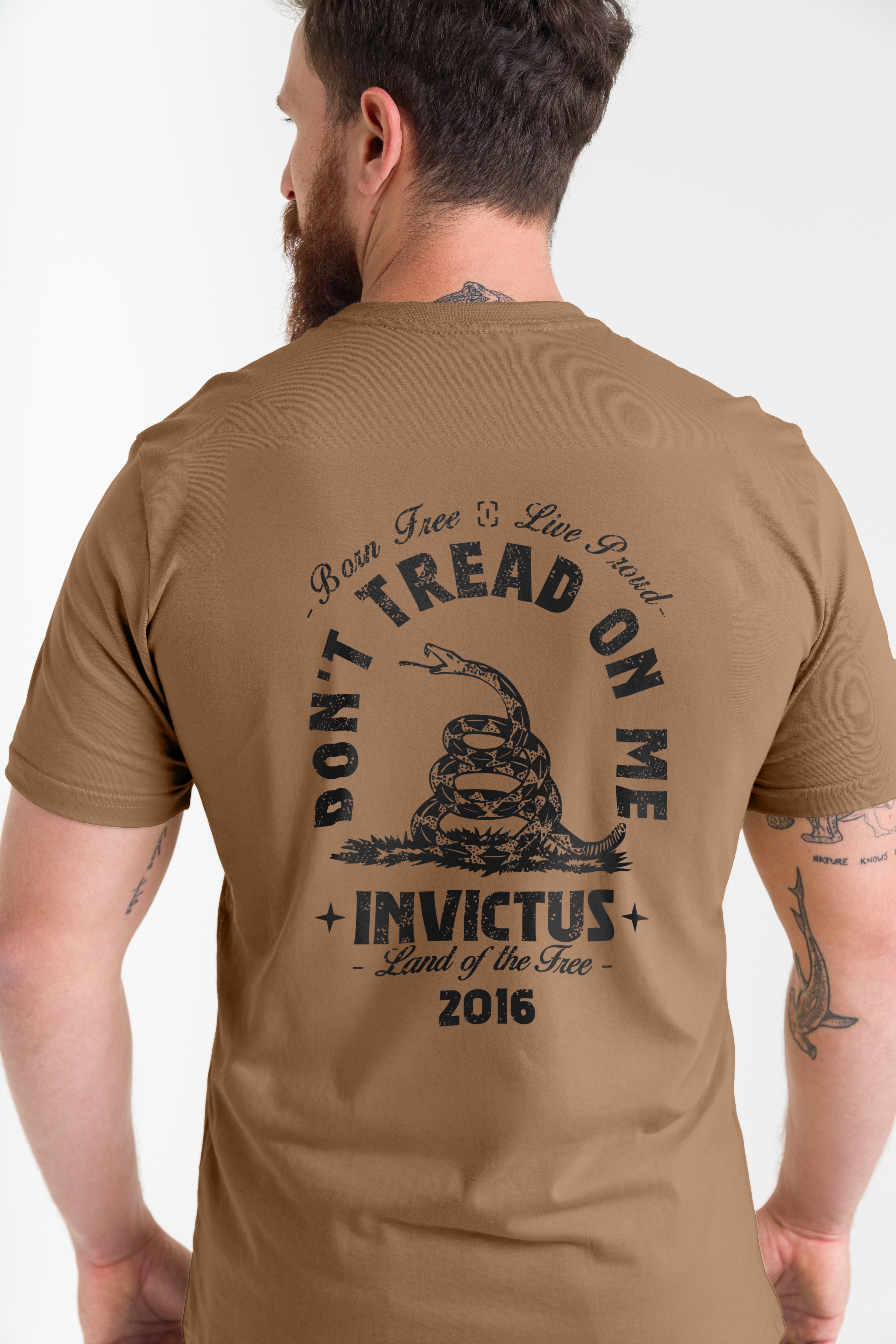Camiseta Concept Don’t Tread Flag - Marrom - INVICTUS