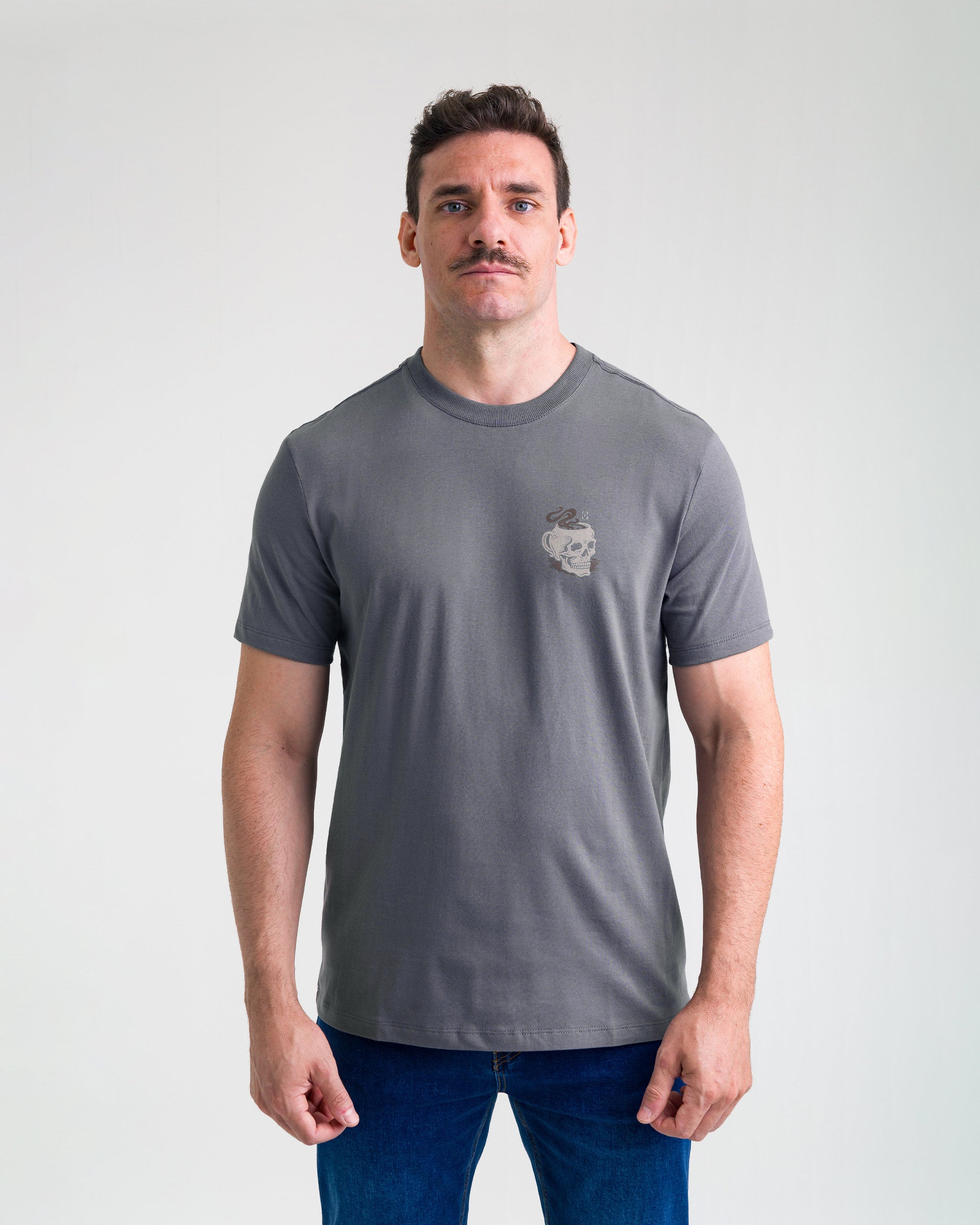 Camiseta Concept Give Me Coffee Masculina - Chumbo - INVICTUS