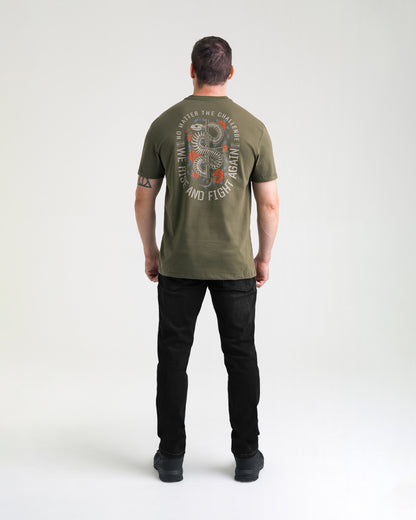 Camiseta Concept Snake Bones Masculina - Verde - INVICTUS