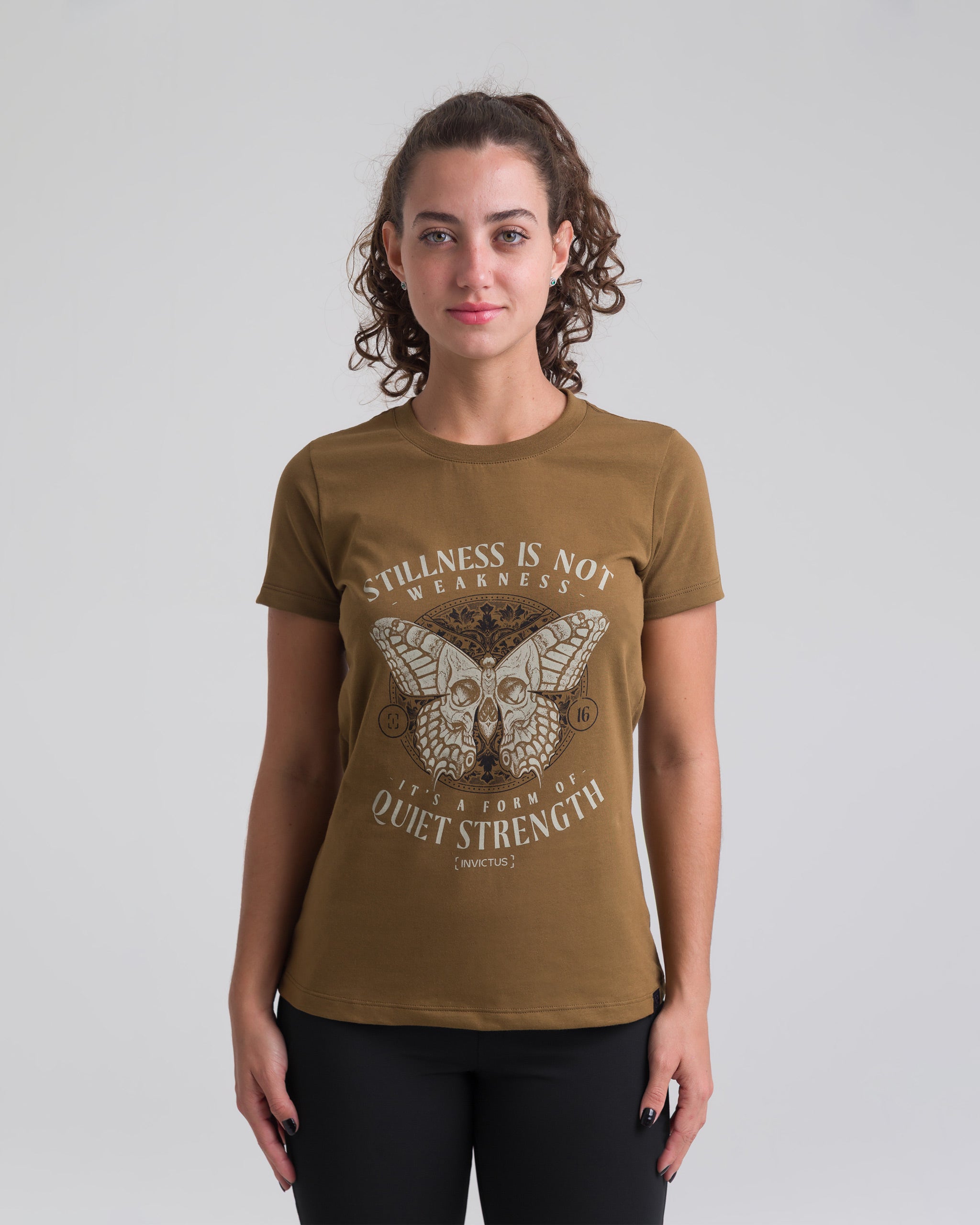 Camiseta Concept Stillness Feminina - Marrom - INVICTUS
