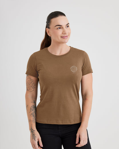 Camiseta Concept Feral Focus Feminina - Marrom - INVICTUS
