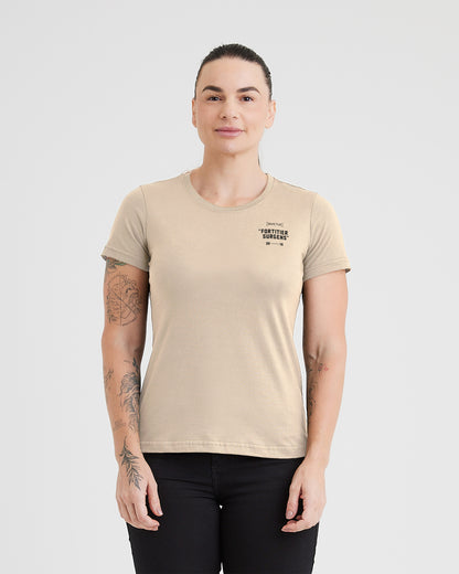 Camiseta Concept Free Bird Feminina - Caqui