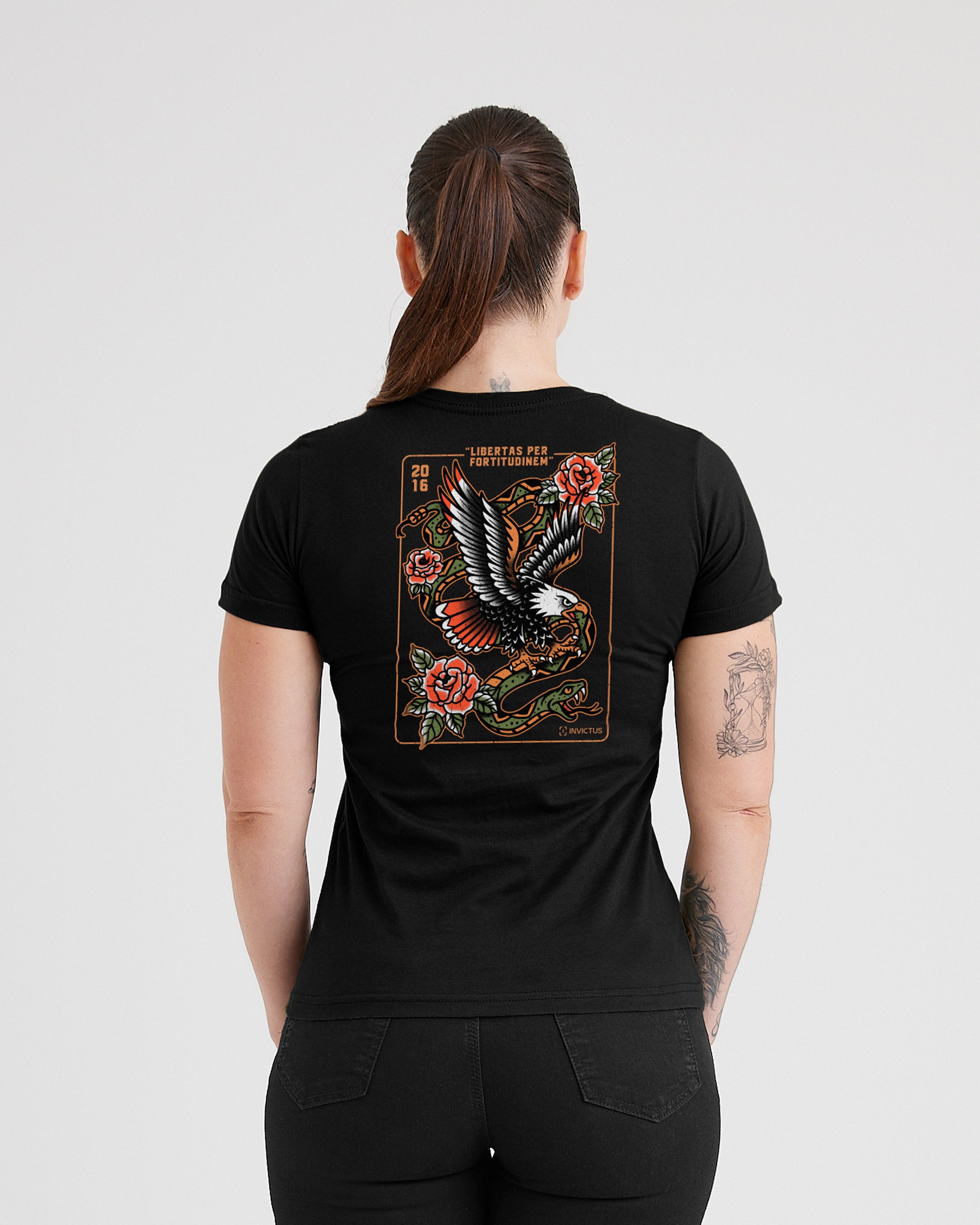 Camiseta Concept Free Bird Feminina - Preta - INVICTUS