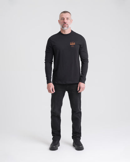 Camiseta Concept On Mission Manga Longa Masculina - Preta