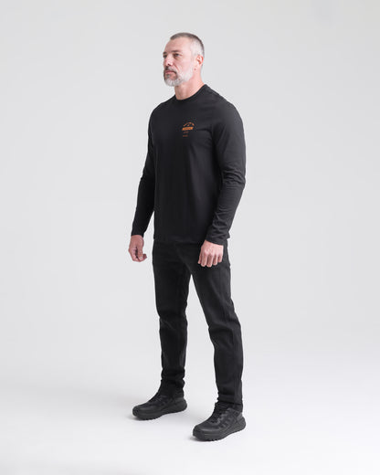 Camiseta Concept On Mission Manga Longa Masculina - Preta