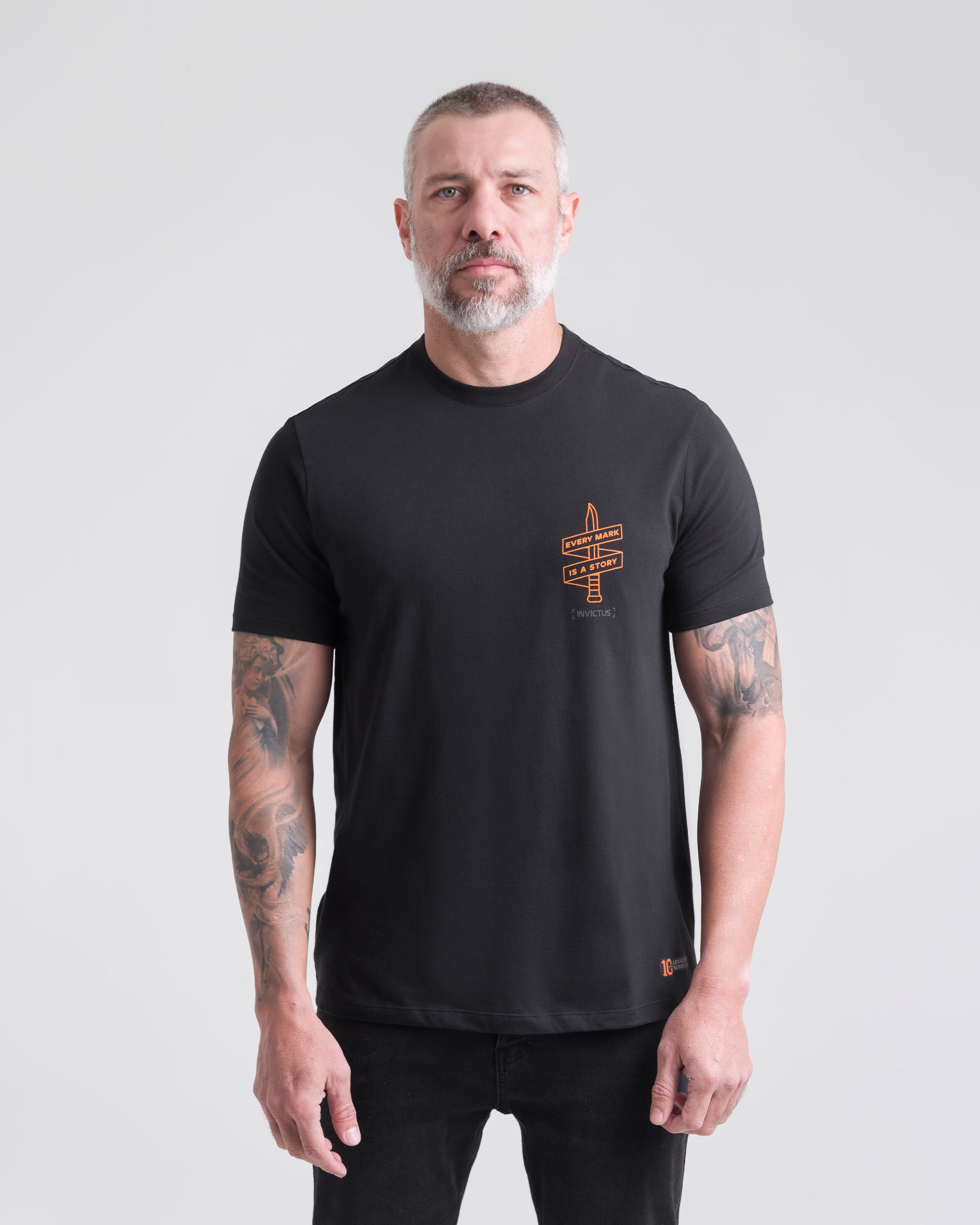 Camiseta Concept Story 10 Anos - Preta (Shot Fair) - INVICTUS