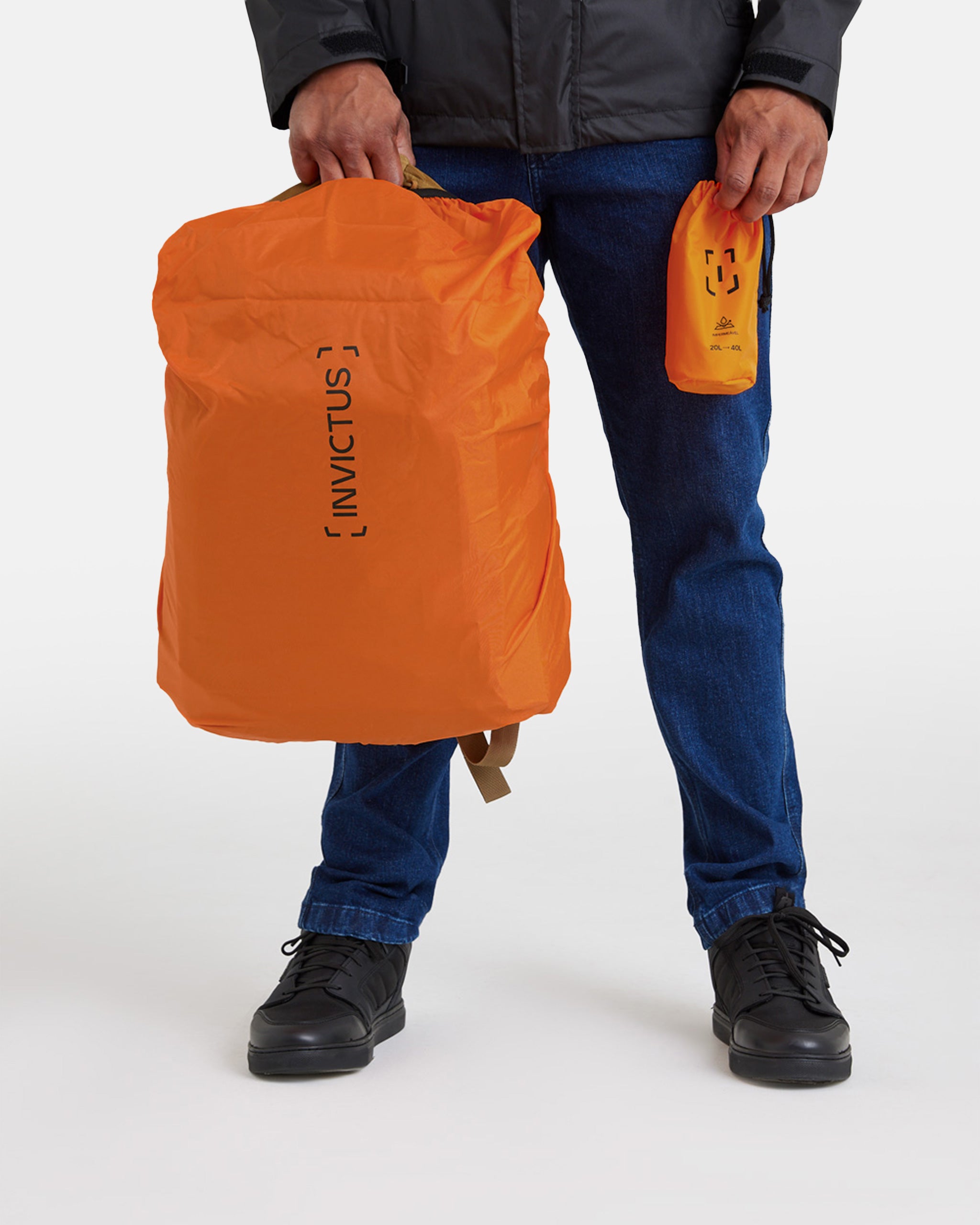 Capa de Chuva Drypack para Mochila 20L a 40L - Laranja