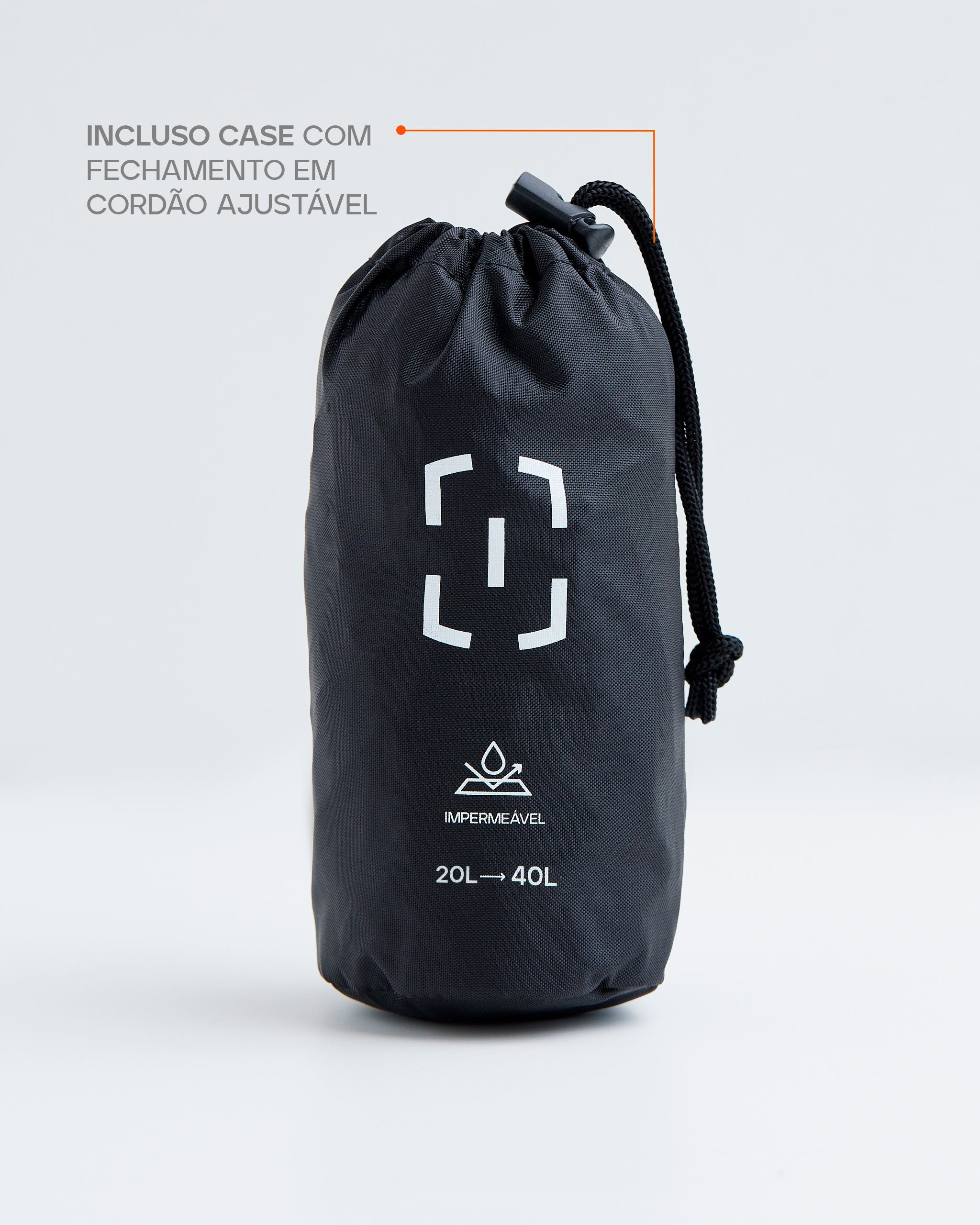Capa de Chuva Drypack para Mochila 20L a 40L - Preta