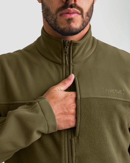 Jaqueta Fleece Snow 2.0 - Verde Oliva - INVICTUS