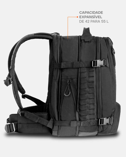 Mochila Tática Giant PRO 42L a 55L - Preta