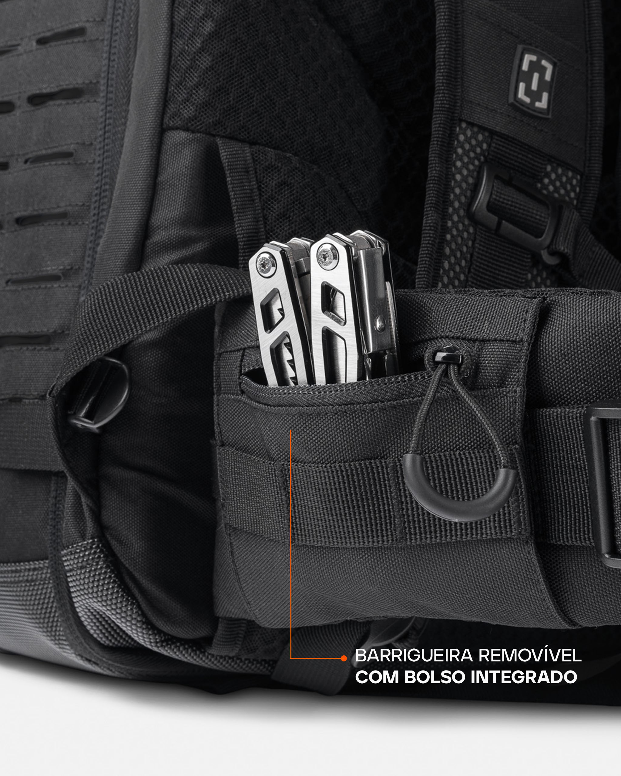 Mochila Tática Giant PRO INVICTUS 42L a 55L - Preta