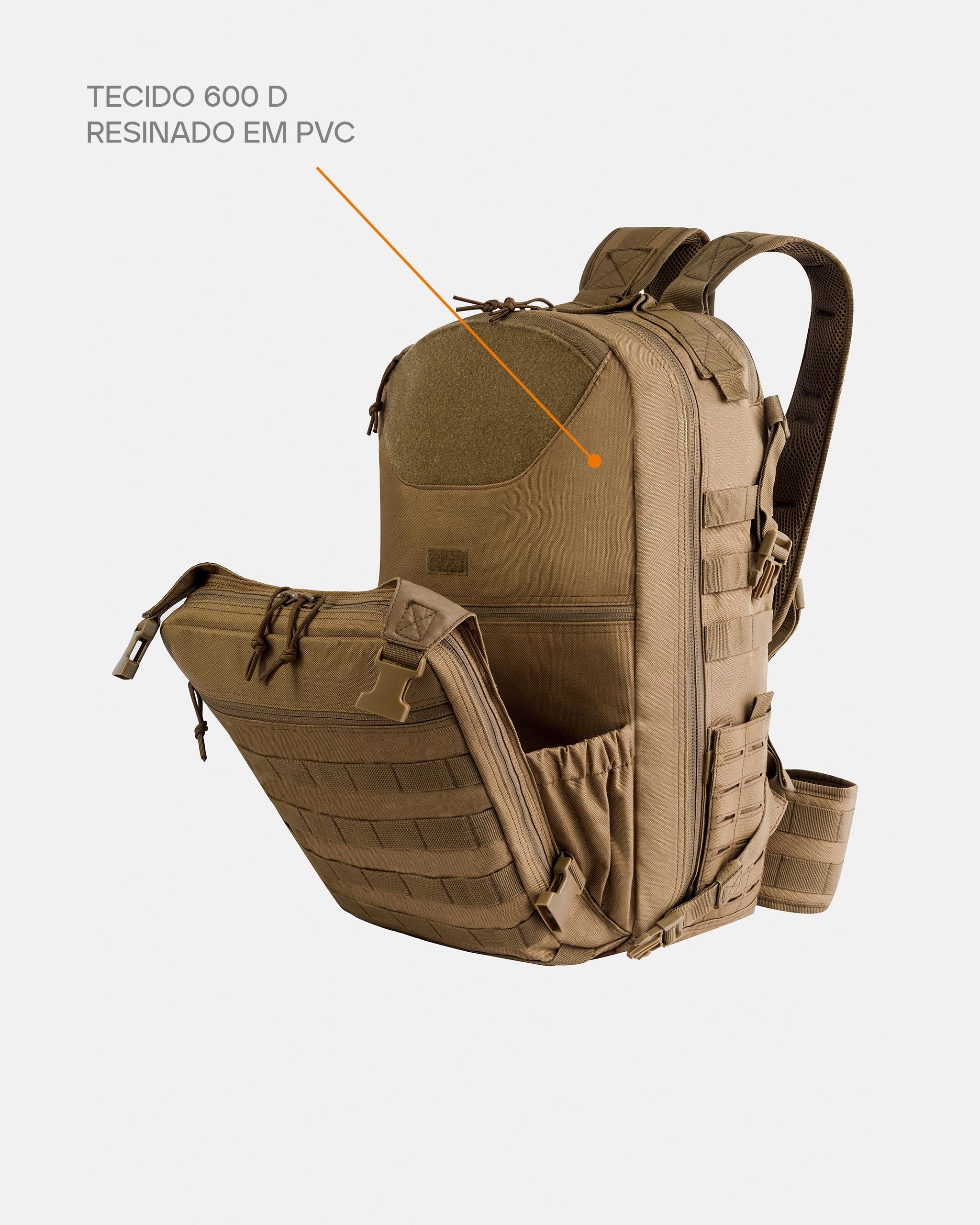 Mochila Mission 2.0 INVICTUS - Coyote | 600D MOLLE