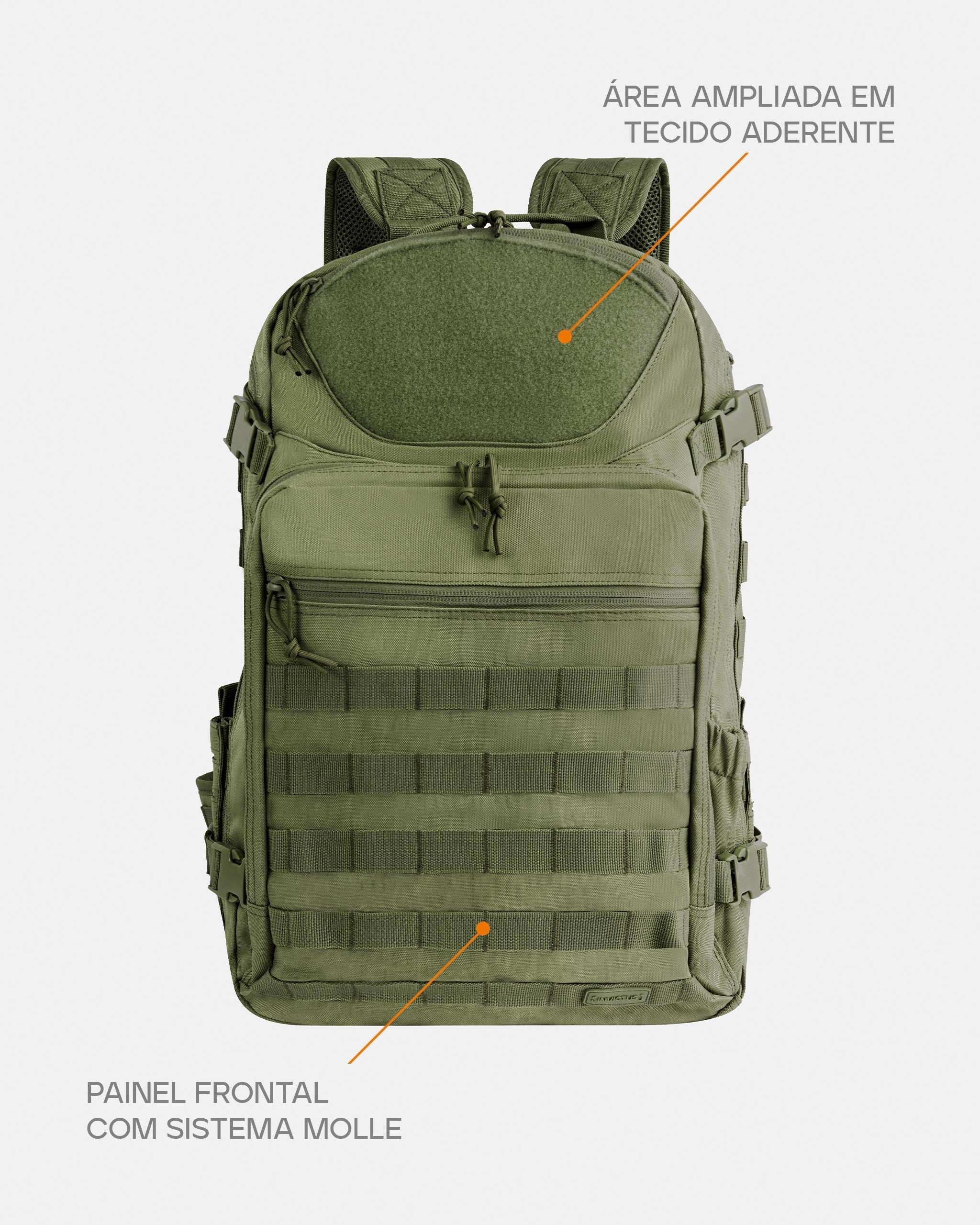 Mochila Mission 2.0 INVICTUS - Verde | 600D MOLLE