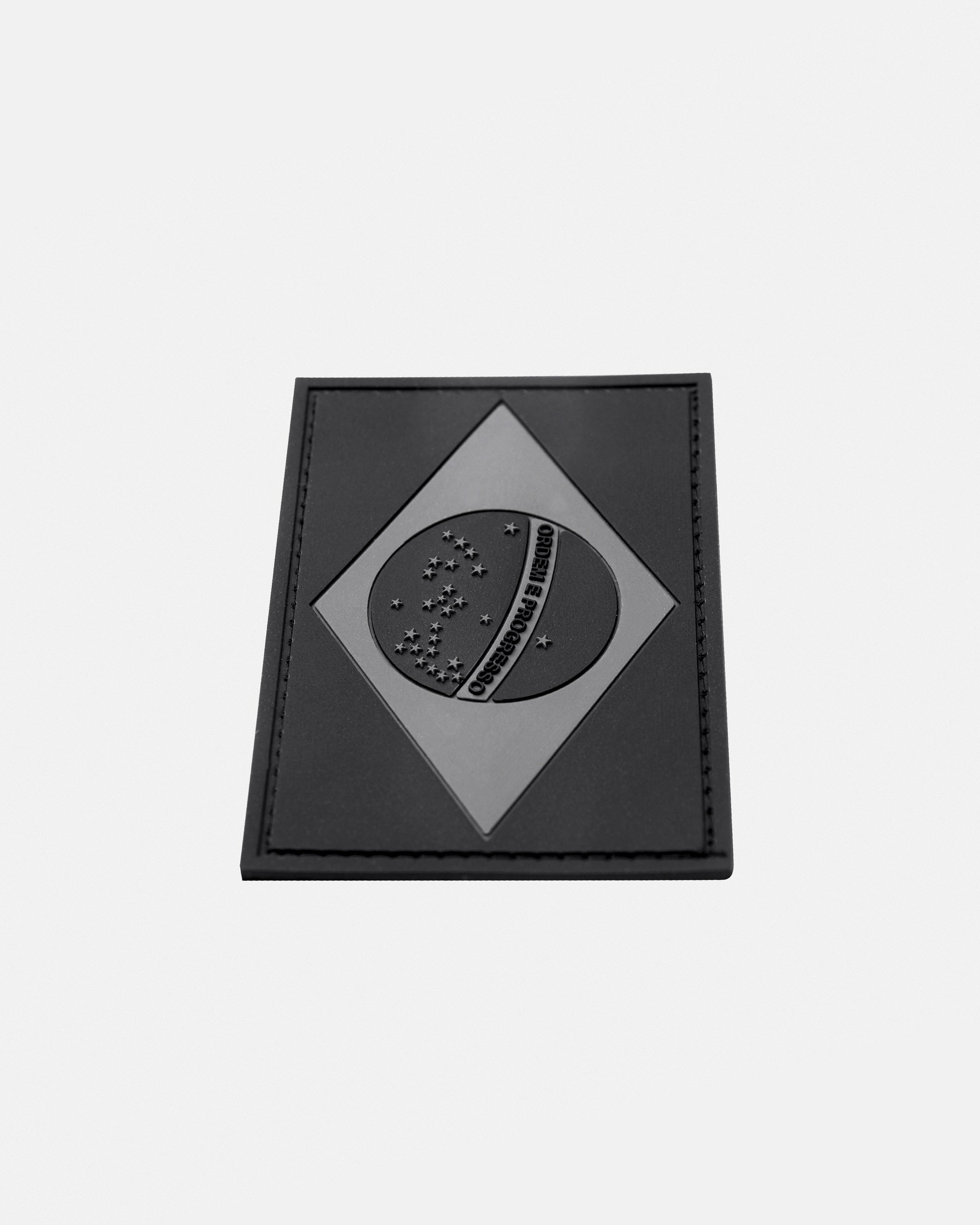 Patch Bandeira do Brasil - Preto e Cinza