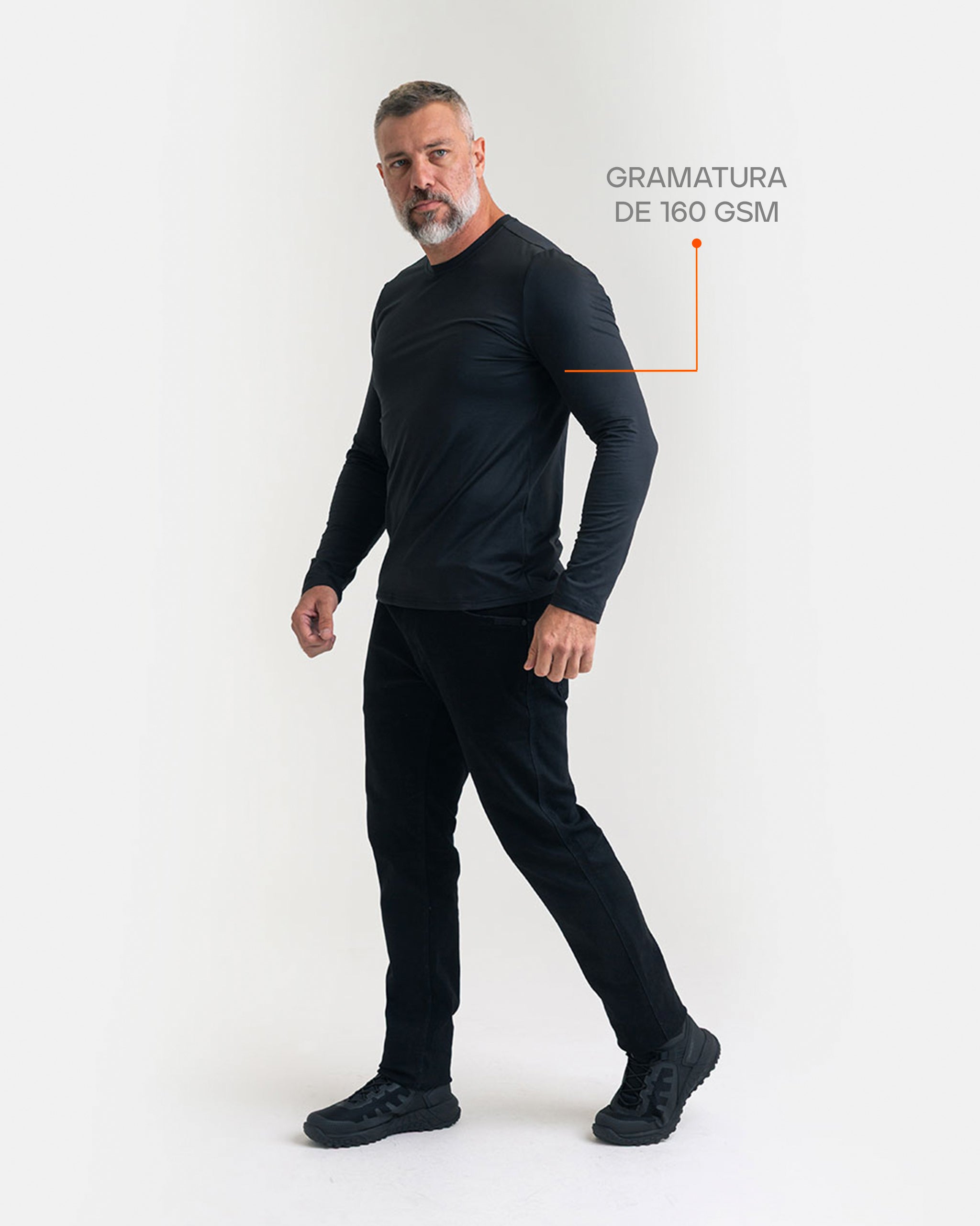 Blusa Segunda Pele Thermo Masculina - Preta