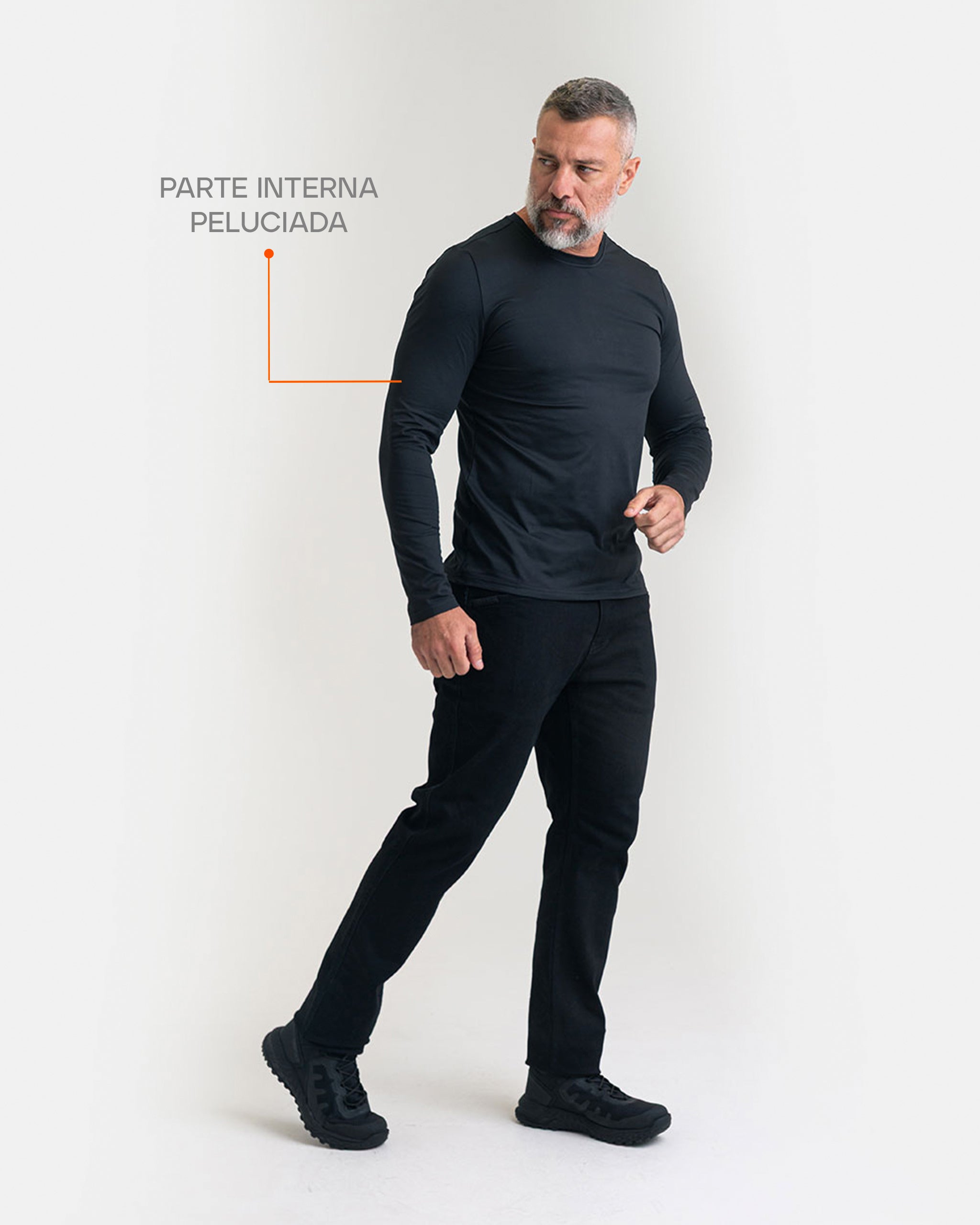 Blusa Segunda Pele Thermo Masculina - Preta