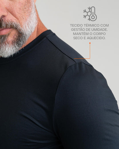 Blusa Segunda Pele Thermo Masculina - Preta
