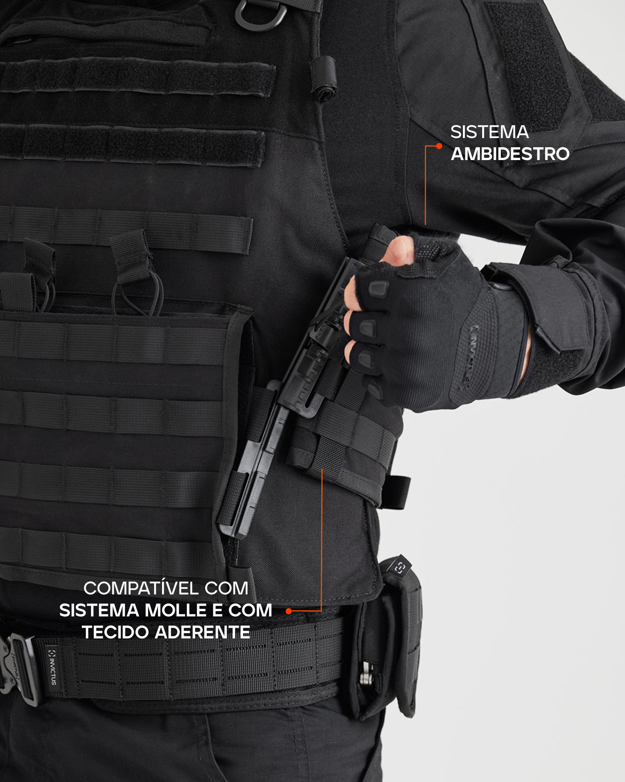 Sistema de Soltura Rápida de Coletes - Preto