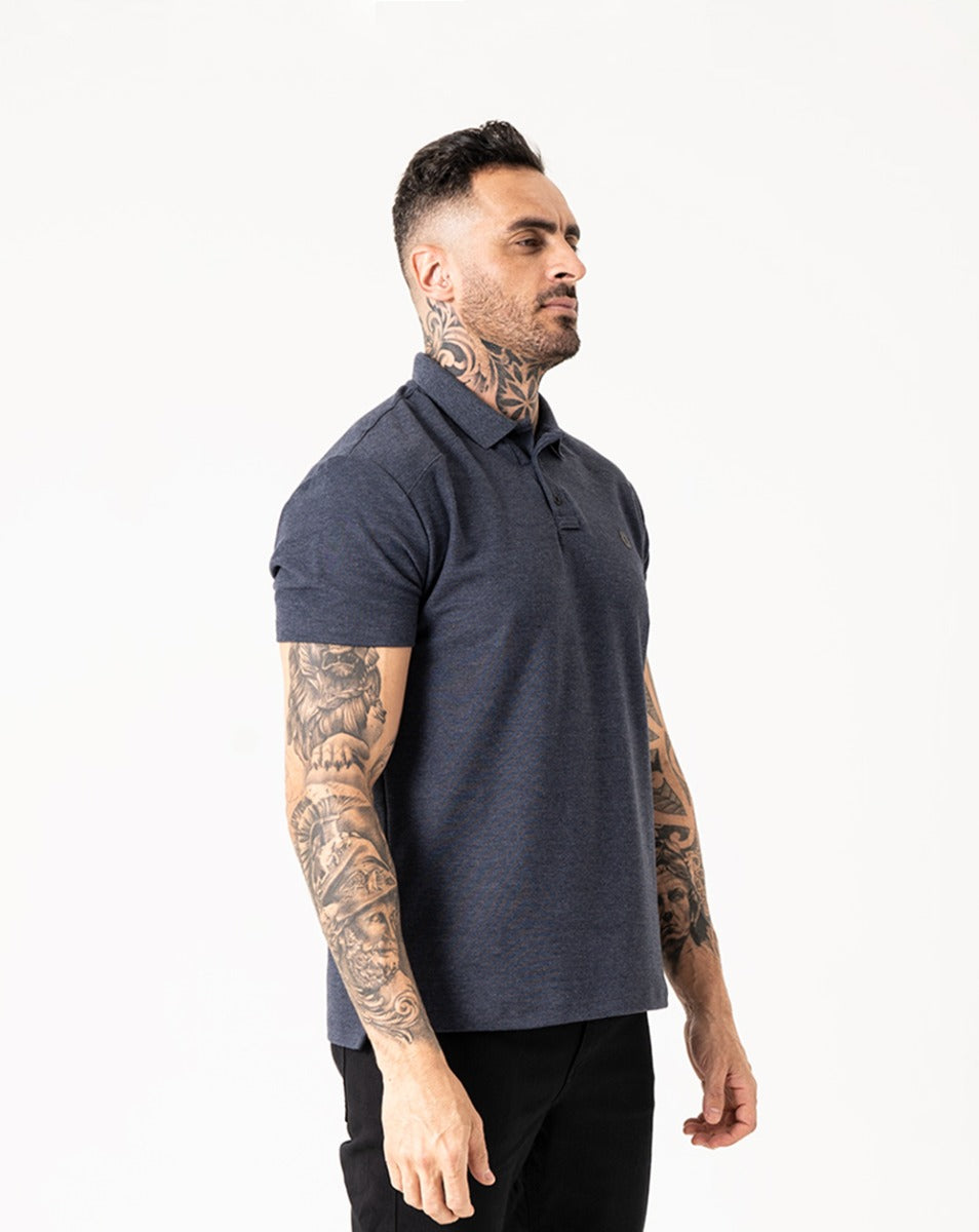 Camisa Polo Division - Azul Mescla