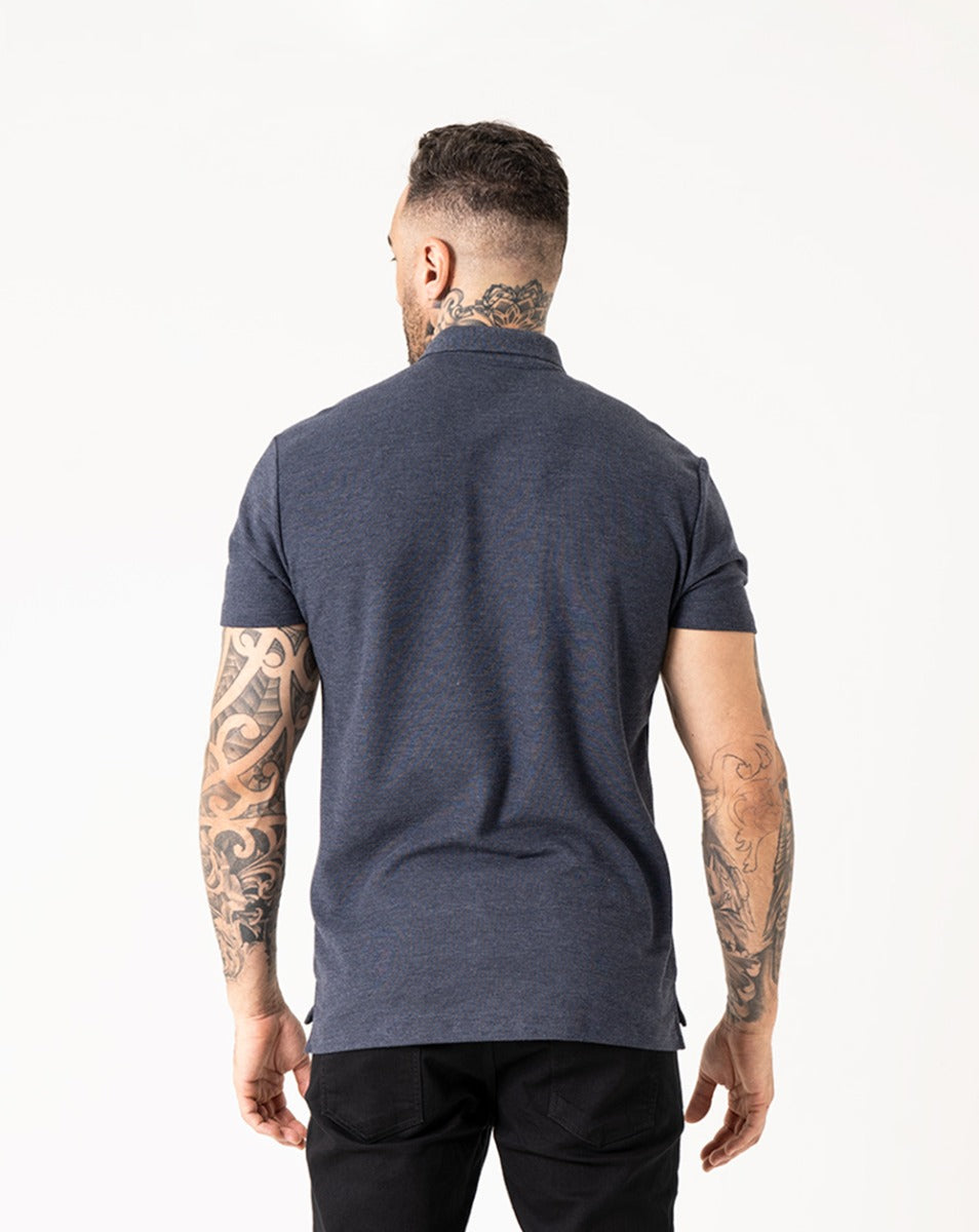 Camisa Polo Division - Azul Mescla