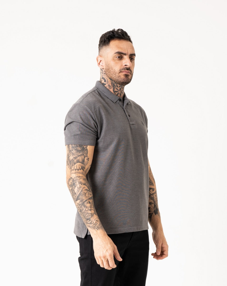 Camisa Polo Division - Cinza Mescla